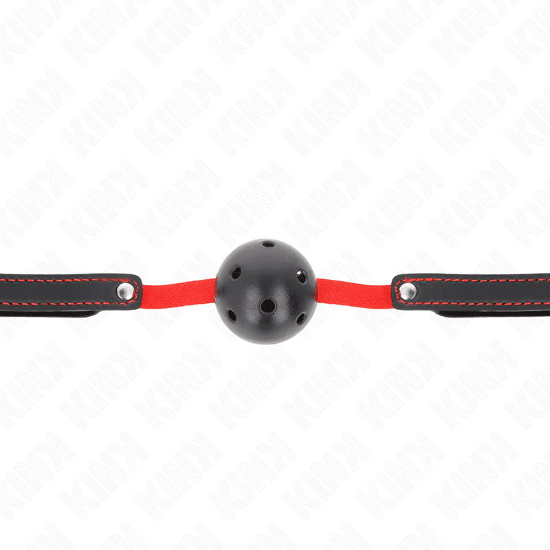 KINK - HOLLOW HARD MOUTH 4.5 CM GAG WITH ELASTIC BELT 56 x 1.5 CM thumb 3
