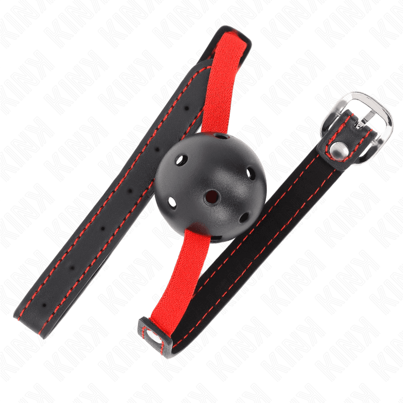 KINK - HOLLOW HARD MOUTH 4.5 CM GAG WITH ELASTIC BELT 56 x 1.5 CM thumb 2
