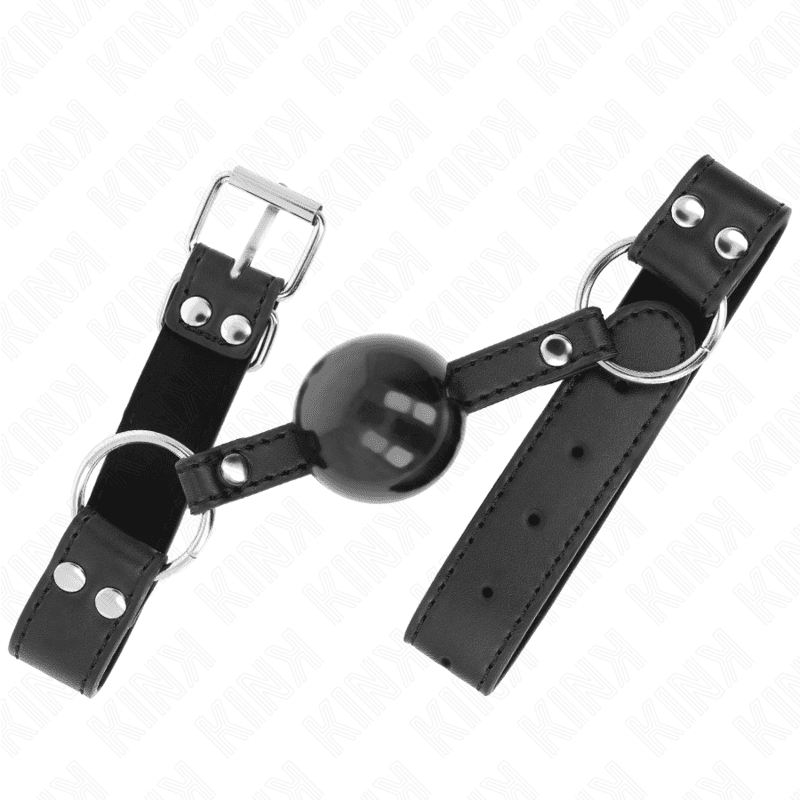 KINK - SOFT AND SOLID BALL 4 CM GAG WITH LEATHERETTE STRAP 62 x 2.5 CM ADJUSTABLE 42-58 CM thumb 2