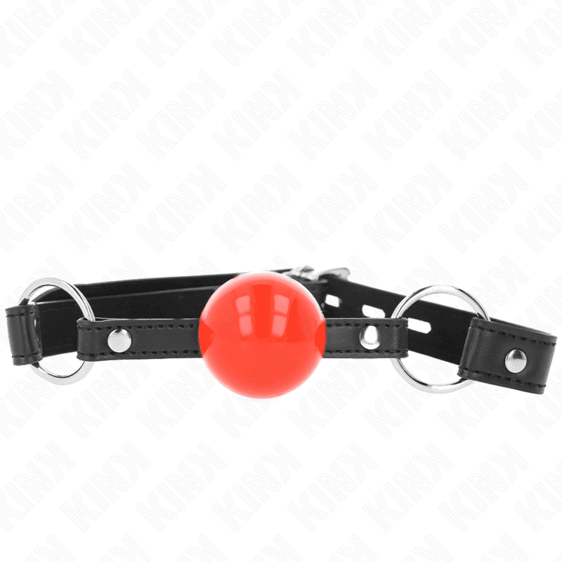 KINK - BALL 4 CM GAG WITH LOCK RED BALL BLACK STRAP 60 x 2 CM thumb 3