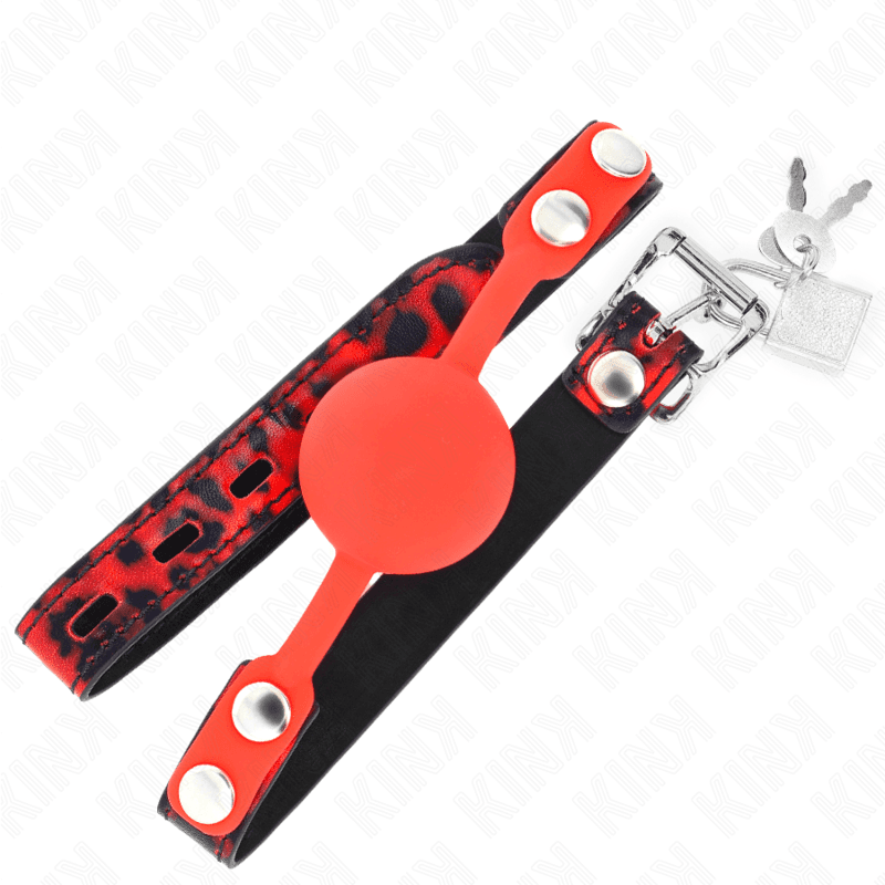 KINK - MODEL 2 SILICONE BALL 4 CM GAG WITH LOCK 60 x 2 CM thumb 2