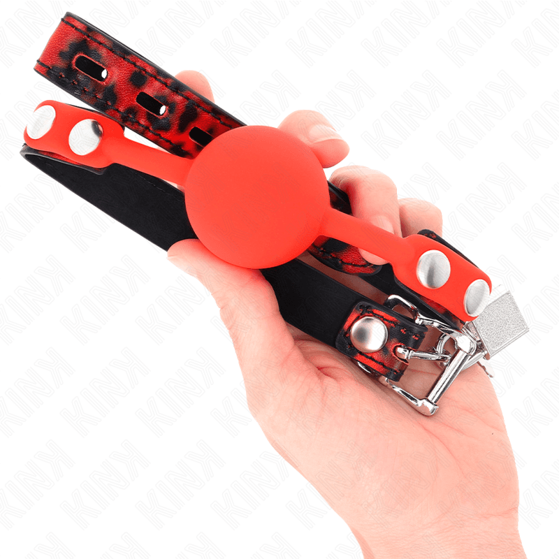 KINK - MODEL 2 SILICONE BALL 4 CM GAG WITH LOCK 60 x 2 CM thumb 4