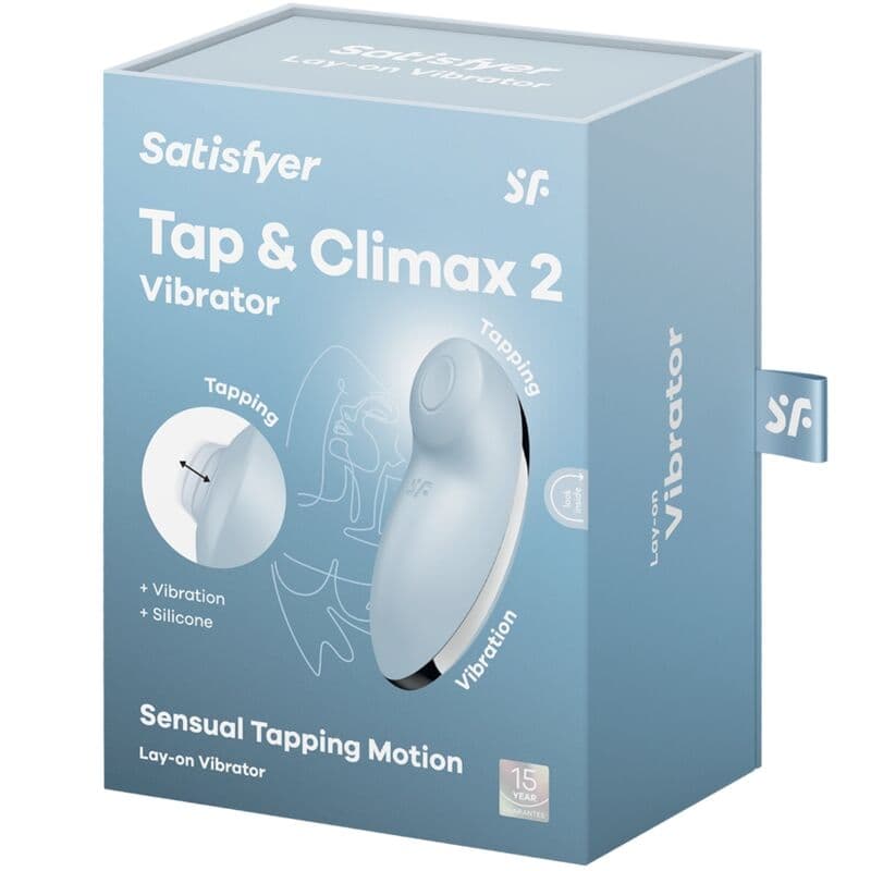 SATISFYER - TAP & CLIMAX 2 VIBRATOR & STIMULATOR BLUE thumb 7