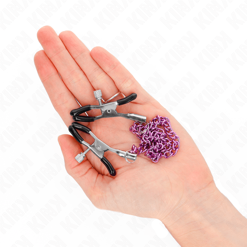 KINK - CHAIN NIPPLE CLAMPS PURPLE 30 CM thumb 2