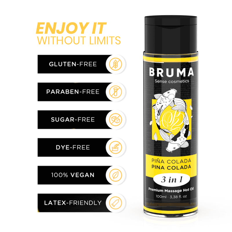 BRUMA - PREMIUM MASSAGE HOT OIL PINA COLADA 3 IN 1 - 100 ML thumb 3
