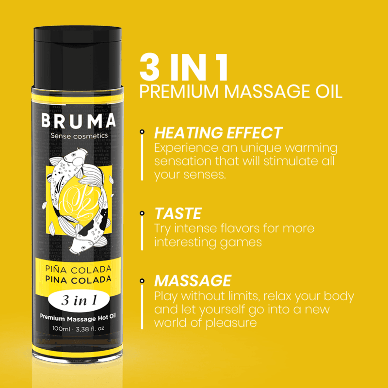 BRUMA - PREMIUM MASSAGE HOT OIL PINA COLADA 3 IN 1 - 100 ML thumb 4