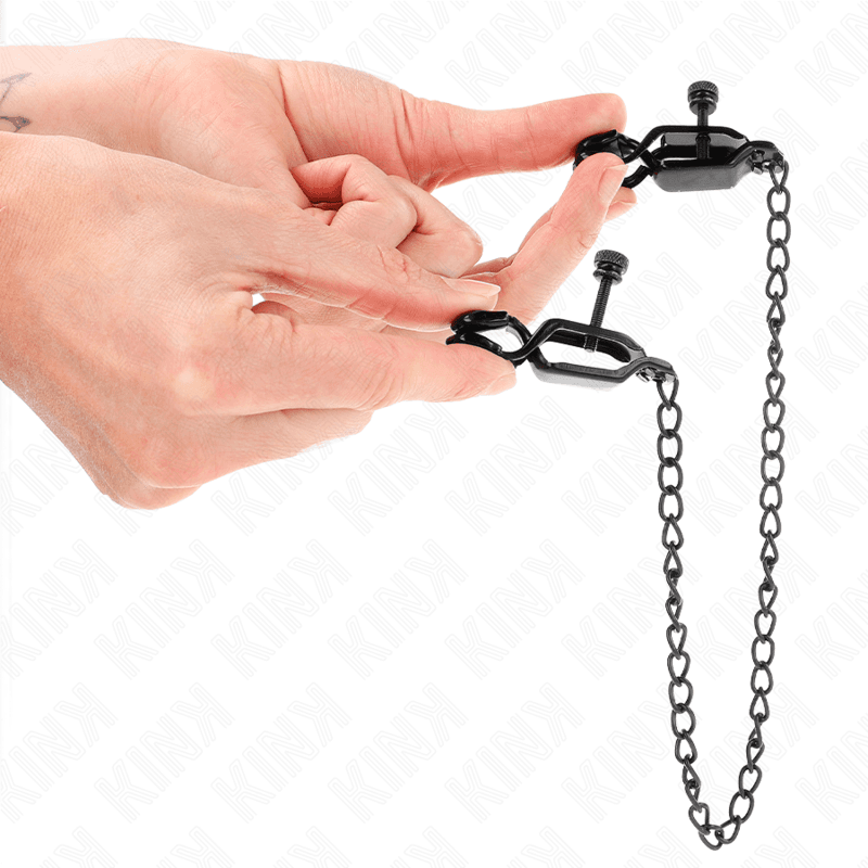 KINK - FLAT CHAIN NIPPLE CLAMPS BLACK 30 CM thumb 3