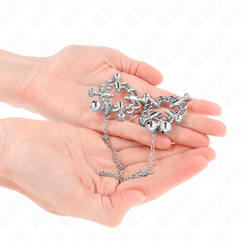KINK - METAL FLOWER NIPPLE CLAMPS WITH CHAIN thumb 4
