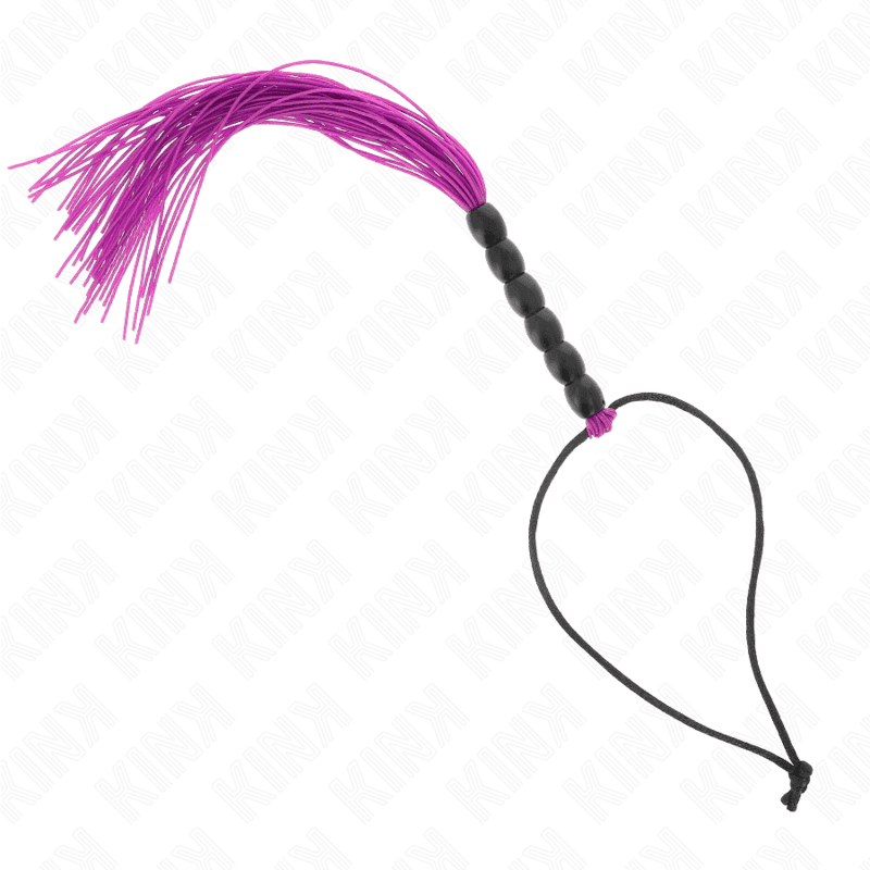KINK - MINI SILICONE WHIP WITH 6 PURPLE BEADS 26 CM thumb 2