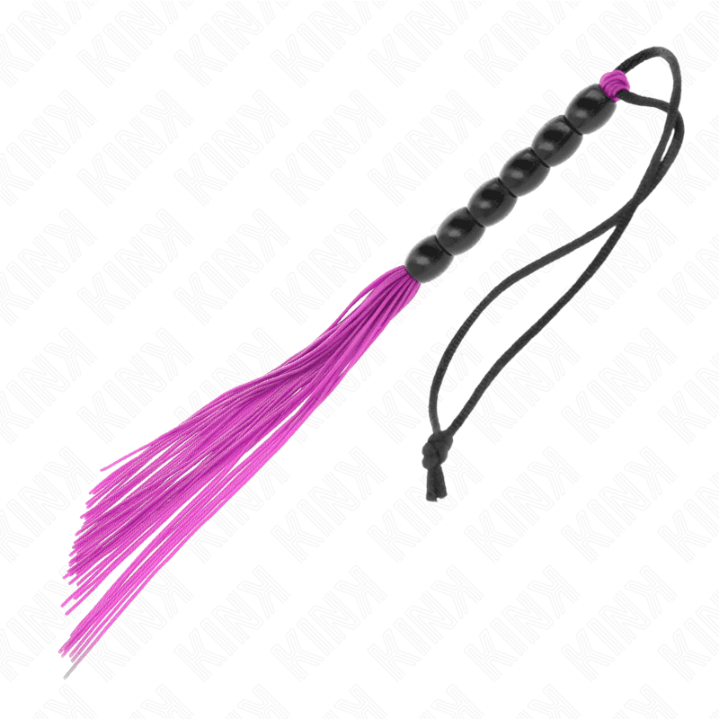 KINK - MINI SILICONE WHIP WITH 6 PURPLE BEADS 26 CM thumb 4