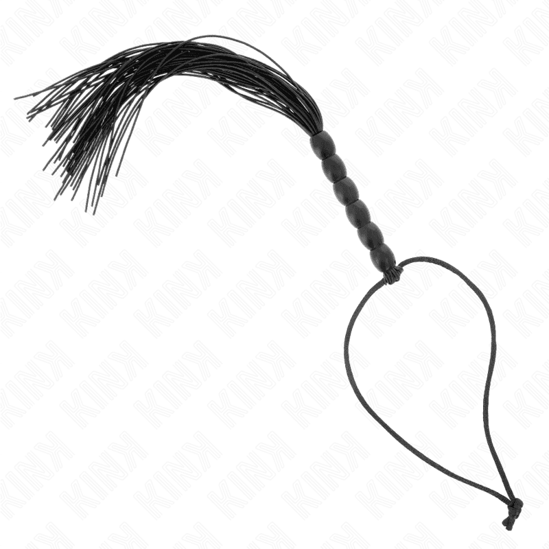 KINK - MINI SILICONE WHIP WITH 6 BLACK BEADS 26 CM thumb 2