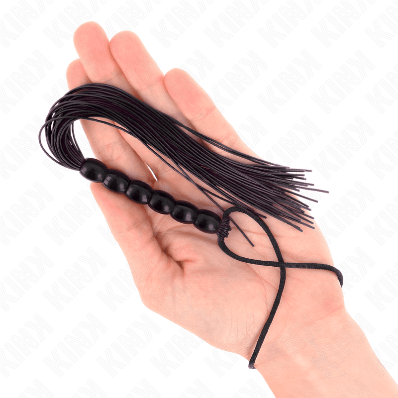 KINK - MINI SILICONE WHIP WITH 6 BLACK BEADS 26 CM thumb 3