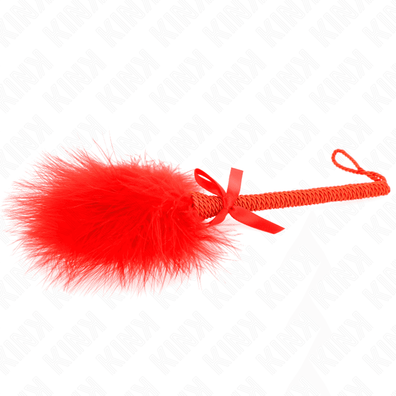 KINK - NYLON ROPE WAND WITH TICKLE FEATHERS AND RED BOW 25 CM thumb 4