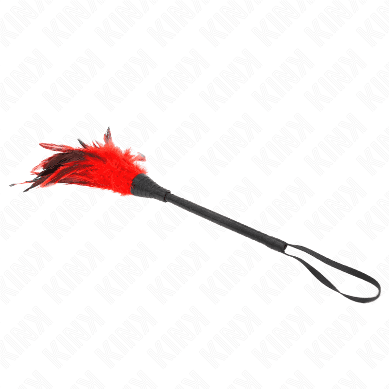 KINK - RED MAIDS HORN SHAPED TICKLE CHICKEN FEATHERS 36 CM thumb 3