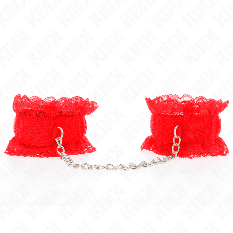 KINK - LACE ELASTIC WRIST RESTRAINTS RED thumb 2