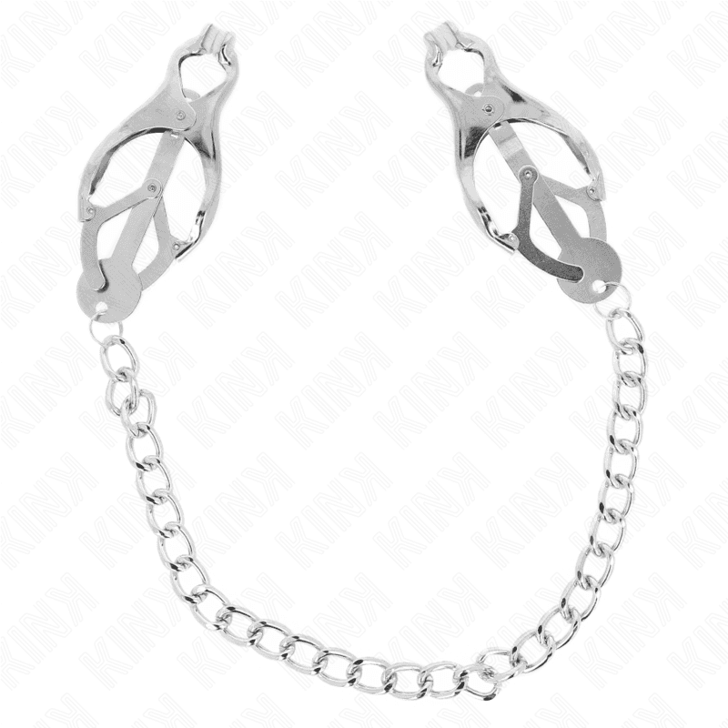 KINK - JAPANESE CLOVER NIPPLE CLAMPS WITH CHAIN SILVER 30 CM thumb 2
