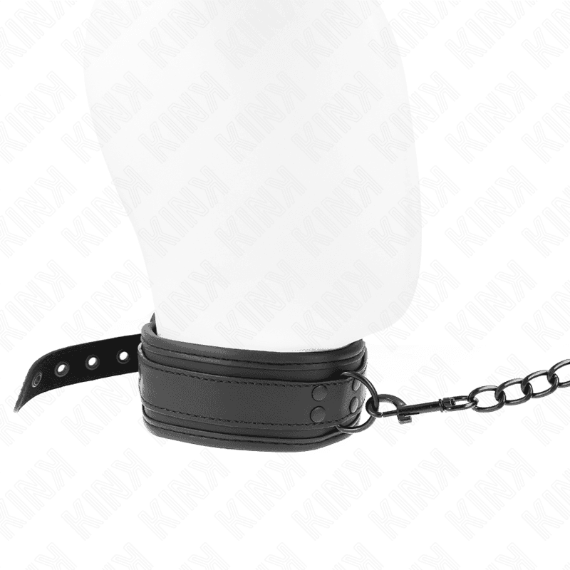 KINK - NEOPRENE BONDAGE COLLAR MODEL 1 WITH BELT 78 CM ADJUSTABLE 37.5 X 49.5 CM thumb 4