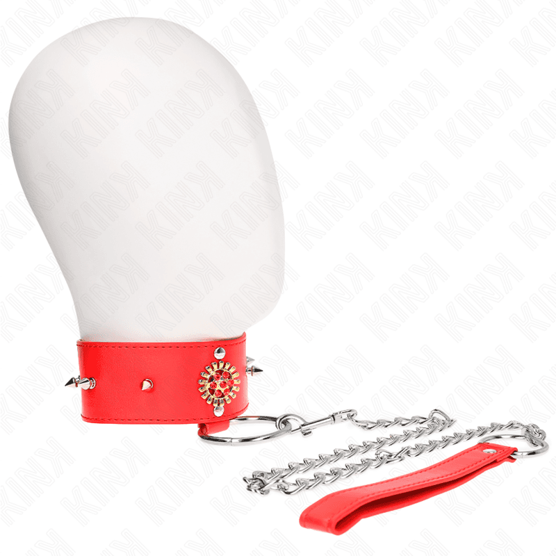 KINK - RED DIAMOND NECKLACE WITH BELT 65 CM AJDUSTABLE 35-51 CM X 7 CM