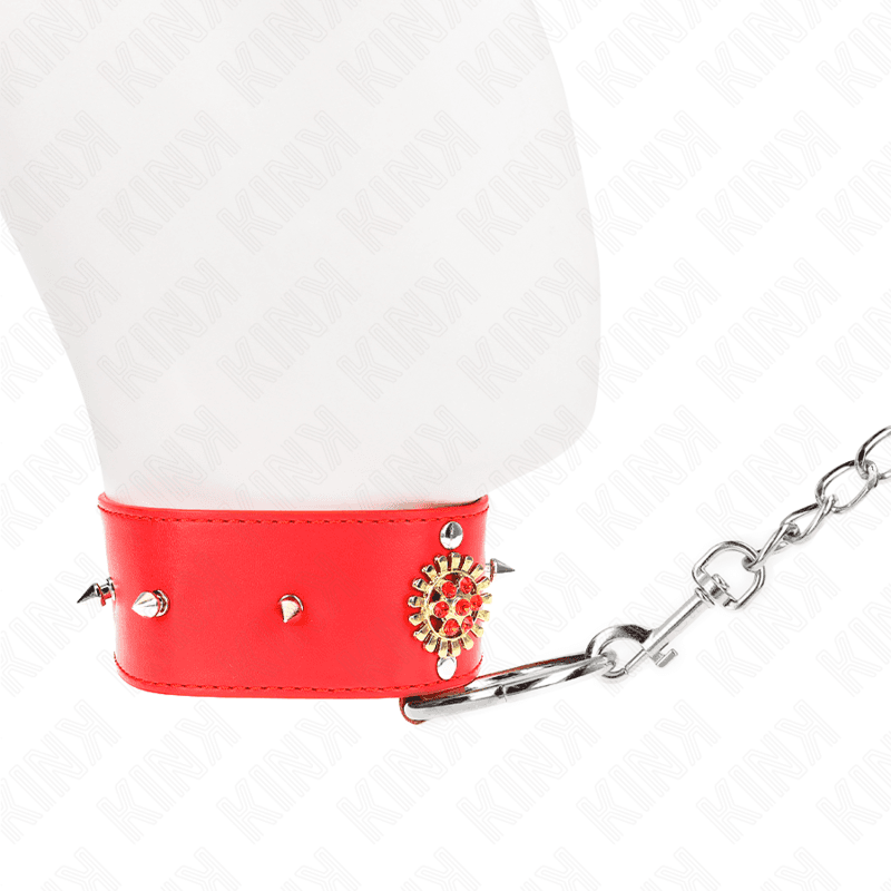 KINK - RED DIAMOND NECKLACE WITH BELT 65 CM AJDUSTABLE 35-51 CM X 7 CM thumb 4