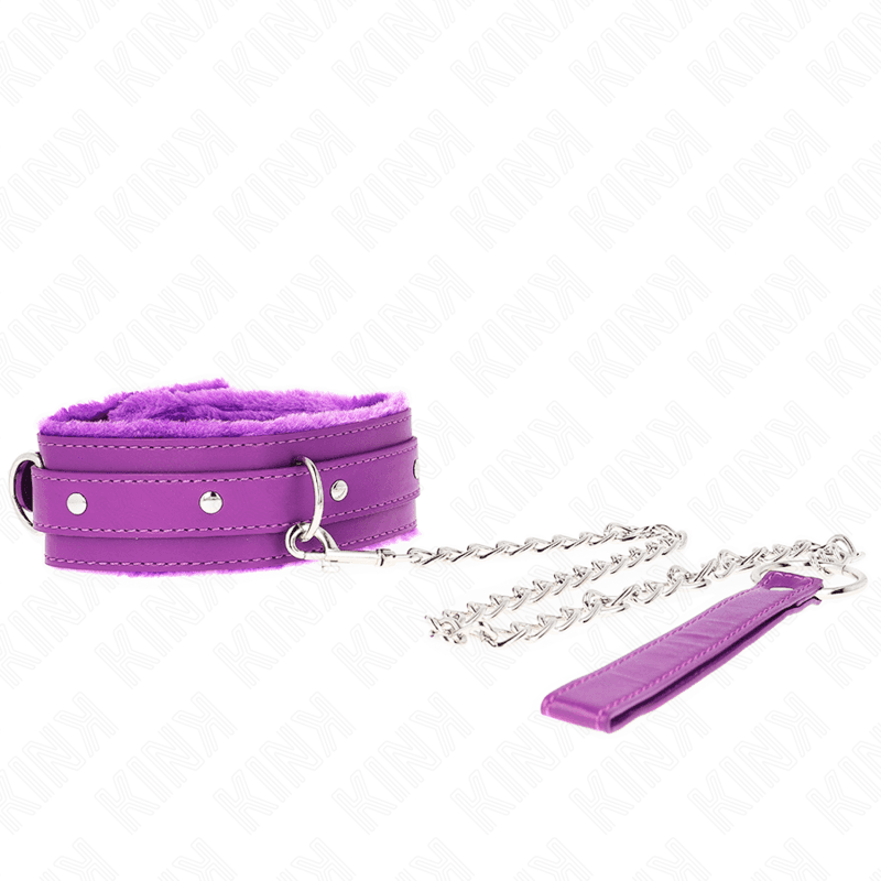 KINK - COLLAR WITH LEASH 65 CM WITH RESTRICTIONS PURPLE 36-42 CM X 5.5 CM thumb 2