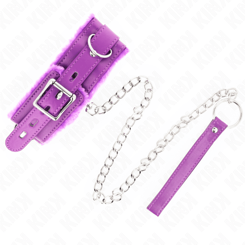 KINK - COLLAR WITH LEASH 65 CM WITH RESTRICTIONS PURPLE 36-42 CM X 5.5 CM thumb 5