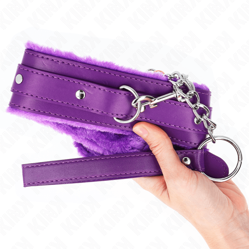 KINK - COLLAR WITH LEASH 65 CM WITH RESTRICTIONS PURPLE 36-42 CM X 5.5 CM thumb 3