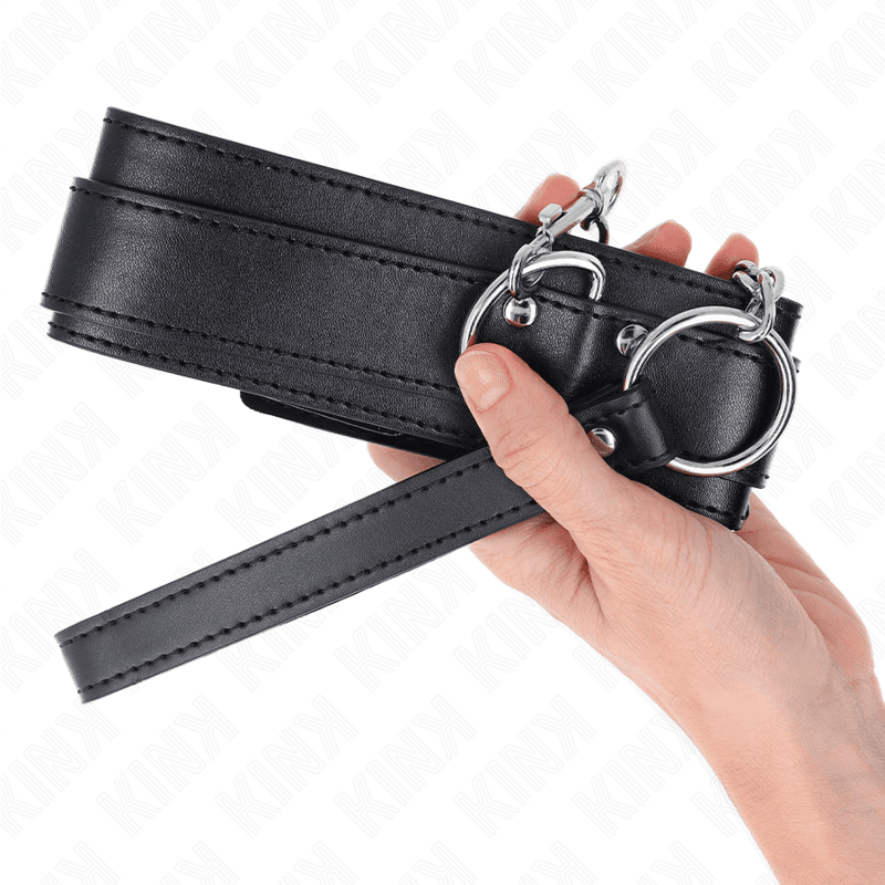KINK - NECKLACE WITH STRAP 65 CM SILVER BUCKLES ADJUSTABLE 33-46 CM X 5.5 CM thumb 5