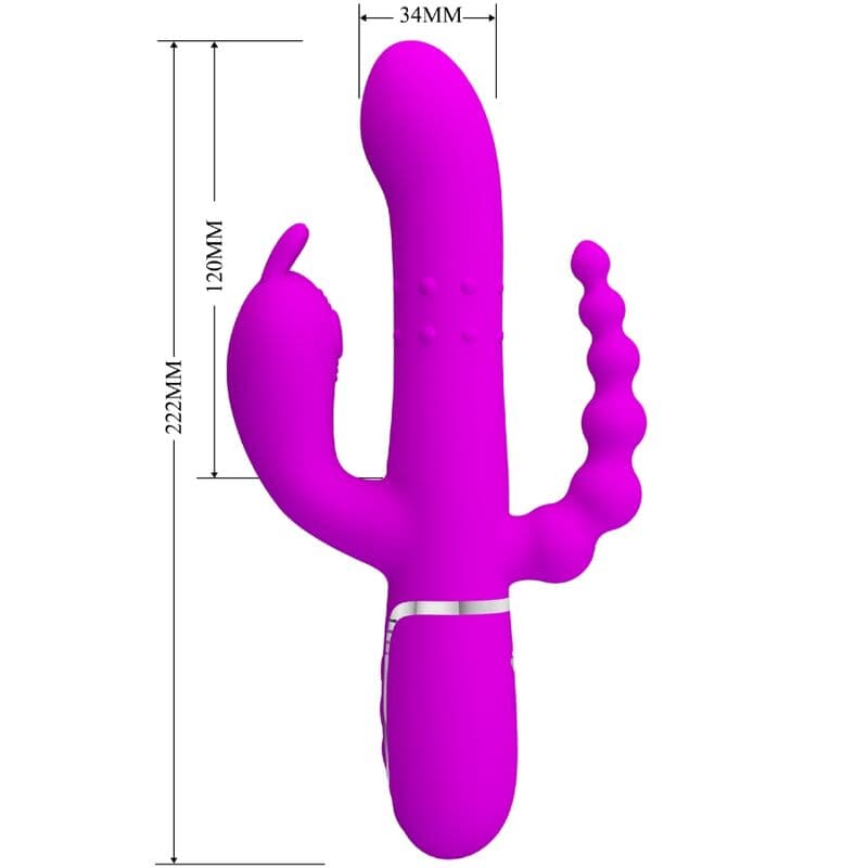 PRETTY LOVE - CAMMY TRIPLE VIBRATOR MULTIFUNCTION 4 IN 1 PINK thumb 6