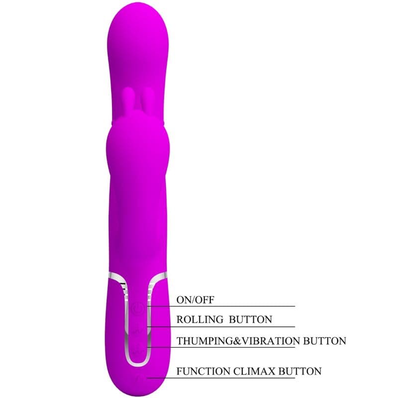 PRETTY LOVE - CAMMY TRIPLE VIBRATOR MULTIFUNCTION 4 IN 1 PINK thumb 8