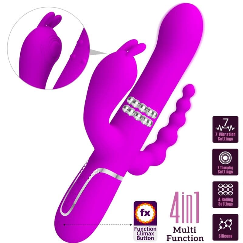PRETTY LOVE - CAMMY TRIPLE VIBRATOR MULTIFUNCTION 4 IN 1 PINK thumb 9