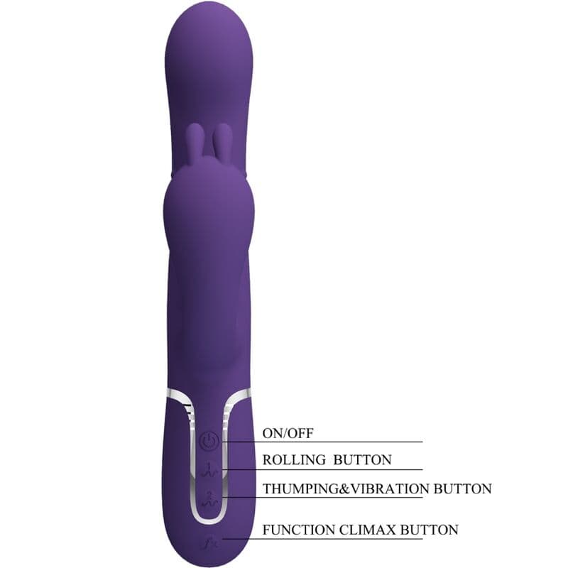 PRETTY LOVE - CAMMY TRIPLE VIBRATOR MULTIFUNCTION 4 IN 1 PURPLE thumb 6