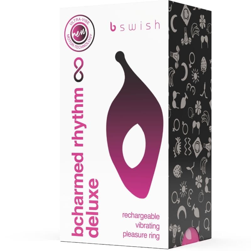 B SWISH - BCHARMED RHYTHM INFINITE DELUXE PENIS RING 15 VIBRATIONS BLACK thumb 9