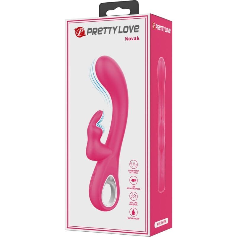 PRETTY LOVE - NOVAK RABBIT VIBRATOR 12 VIBRATIONS PINK thumb 10