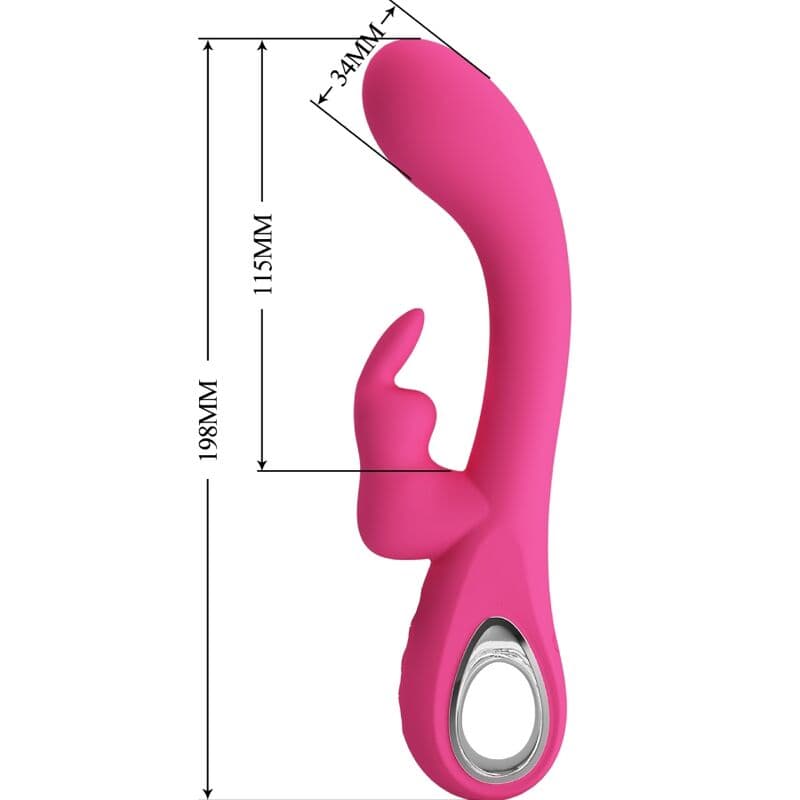 PRETTY LOVE - NOVAK RABBIT VIBRATOR 12 VIBRATIONS PINK thumb 9