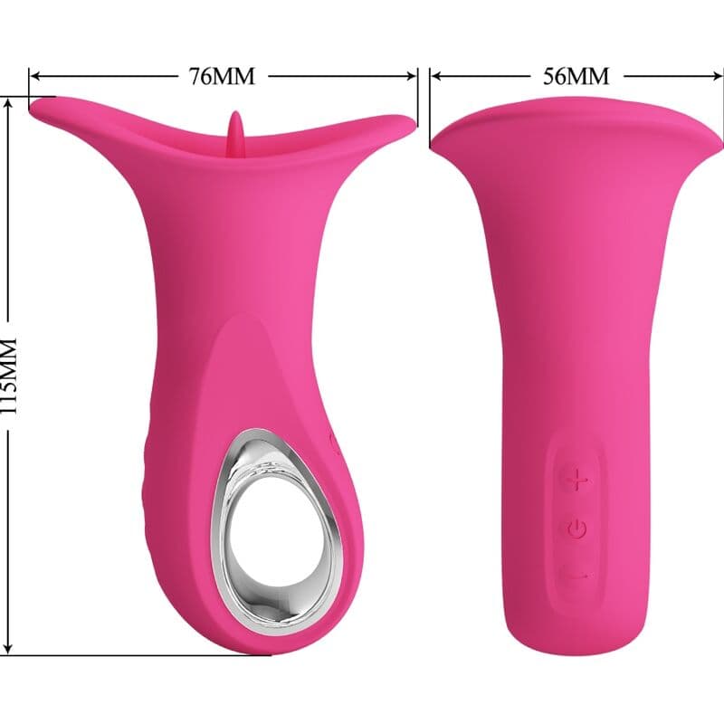 PRETTY LOVE - CLYDE ORAL VIBRATOR VIBRATING TONGUE 12 VIBRATIONS PINK thumb 9