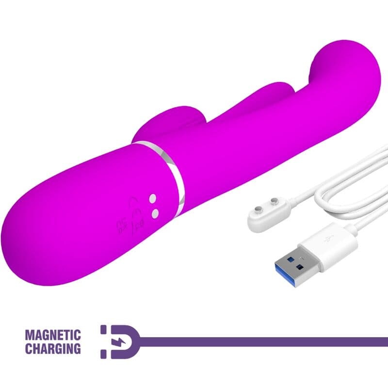 PRETTY LOVE - SHANIA TRIPLE RABBIT VIBRATOR MULTIFUNCTION PINK thumb 6