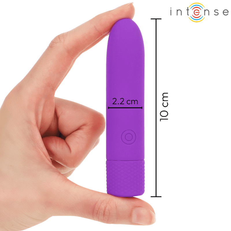 INTENSE - SYMONE USB RECHARGEABLE VIBRATING BULLET 8 VIBRATIONS PURPLE 10 X 2.2 CM thumb 4