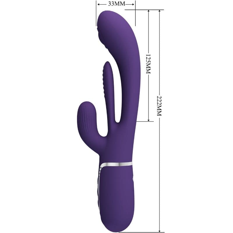 PRETTY LOVE - SHANIA TRIPLE RABBIT VIBRATOR MULTIFUNCTION PURPLE thumb 9