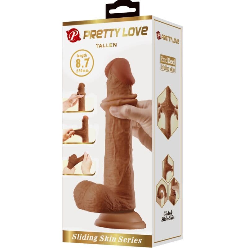 PRETTY LOVE - TALLEN REALISTIC DILDO 22 CM BROWN thumb 6