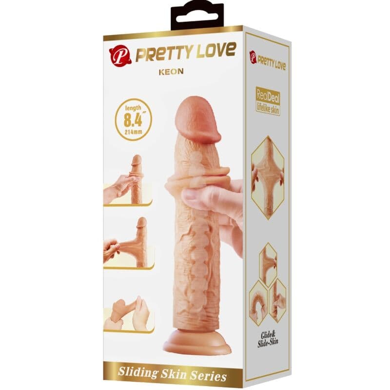 PRETTY LOVE - KEON REALISTIC DILDO 21 CM FLESH thumb 7