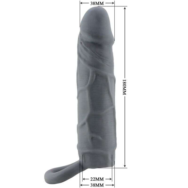 PRETTY LOVE - REALISTIC SKIN PENIS SLEEVE DARK GREY thumb 5