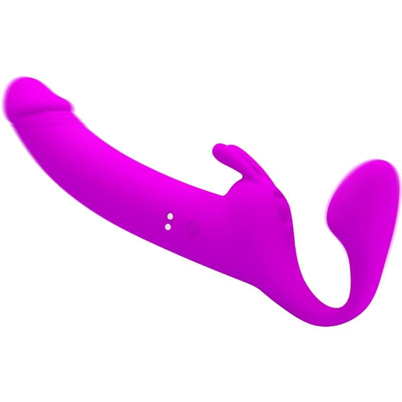 PRETTY LOVE - ZANINI STRAPLESS STRAP-ON 10 VIBRATIONS PURPLE thumb 2