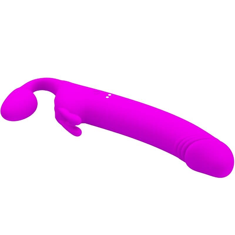 PRETTY LOVE - ZANINI STRAPLESS STRAP-ON 10 VIBRATIONS PURPLE thumb 3