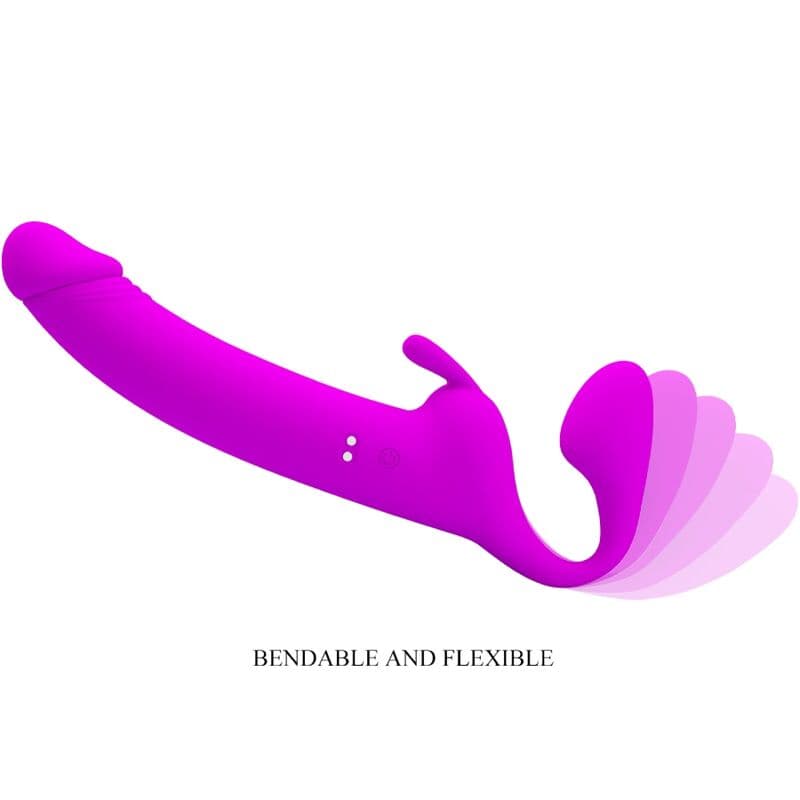 PRETTY LOVE - ZANINI STRAPLESS STRAP-ON 10 VIBRATIONS PURPLE thumb 5