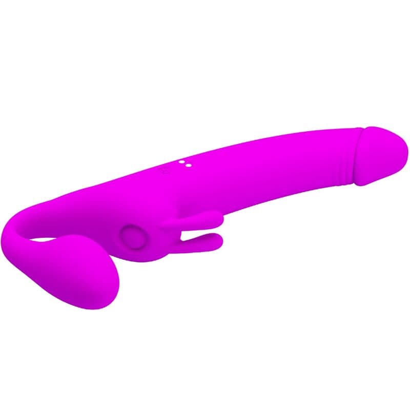 PRETTY LOVE - ZANINI STRAPLESS STRAP-ON 10 VIBRATIONS PURPLE thumb 4