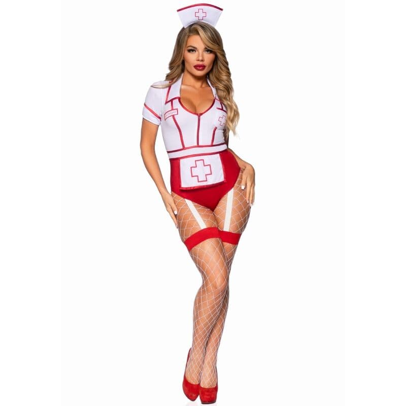 LEG AVENUE - SEXY NURSE COSTUME RED/WHITE M thumb 6