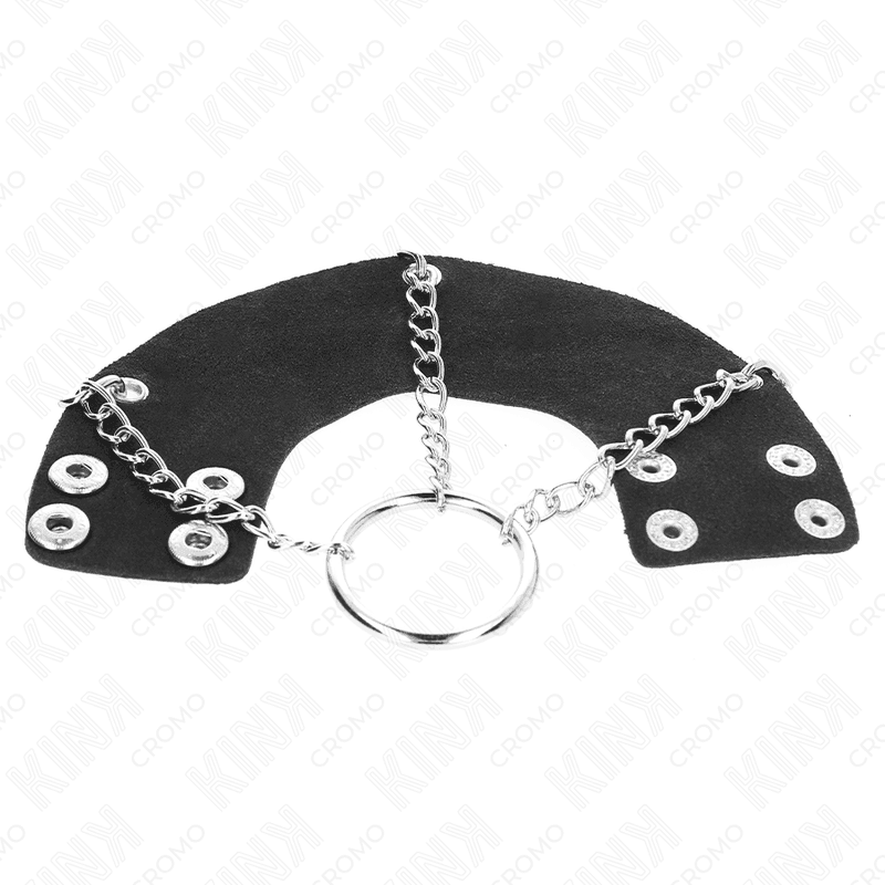 KINK - PENIS RING 4 CM CHAIN 7 CM METAL WITH LEATHER BELT thumb 5