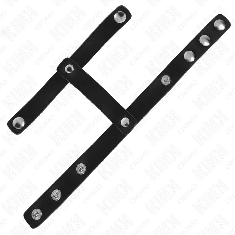 KINK - ADJUSTABLE LEATHER PENIS RING AND BALL DIVIDER STRAP thumb 4