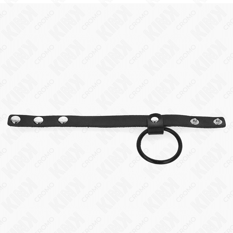KINK - SILICONE PENIS RING 3.8 CM AND LEATHER BALL DIVIDER 22 X 1.5 CM thumb 3