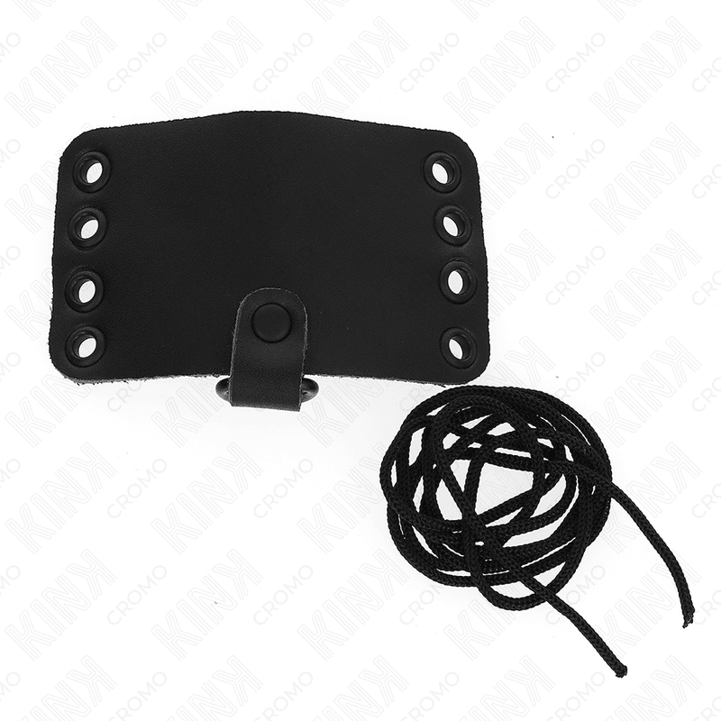 KINK - LEATHER PENIS RING WITH LACE CLOSURE AND LACES thumb 3